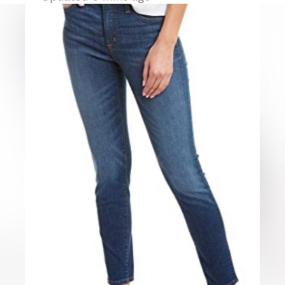J.  Crew Dark Denim Pull On Jeans Hi-Rise Skinny Ankle Size 27P - Picture 1 of 5